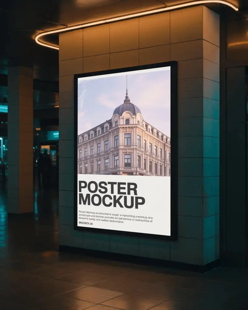 blank-vertical-poster-mockup-placed-on-wall-in-commercial-public-space