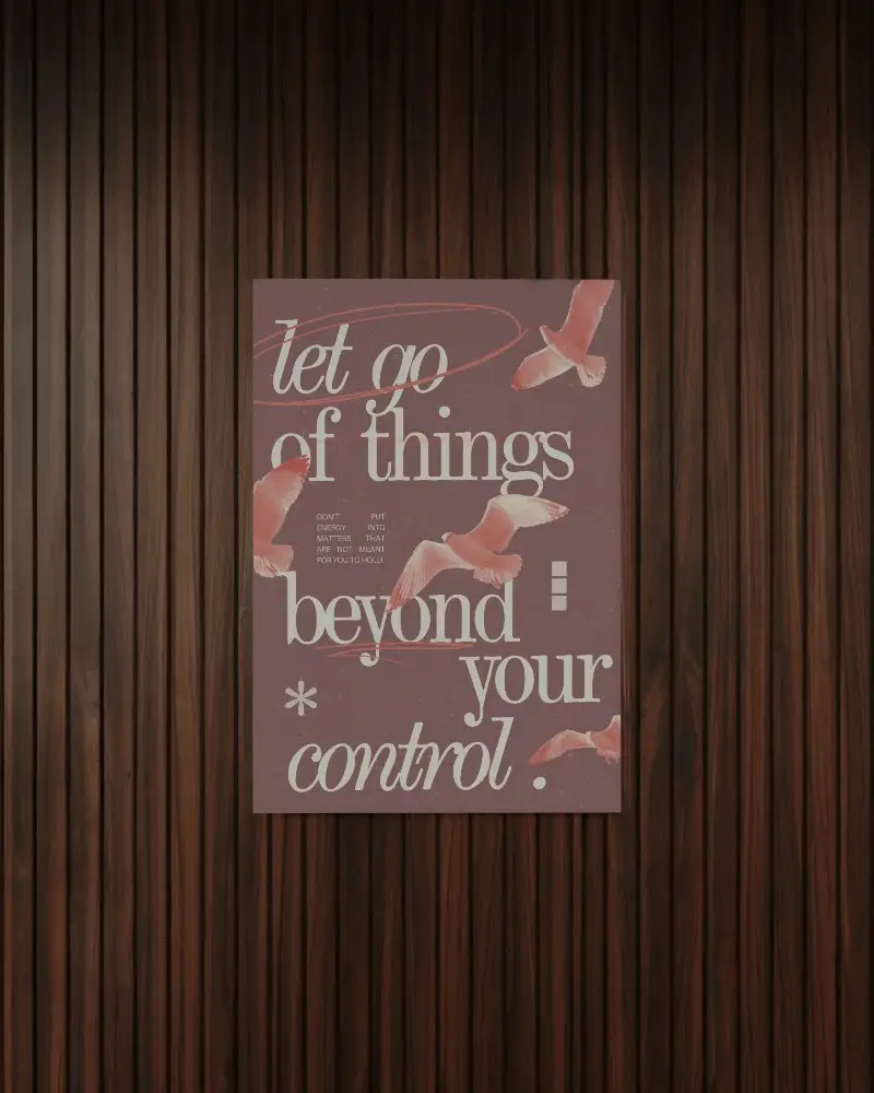 Vertical Poster Mockup On Wood Paneled Background For Clean Design Showcase