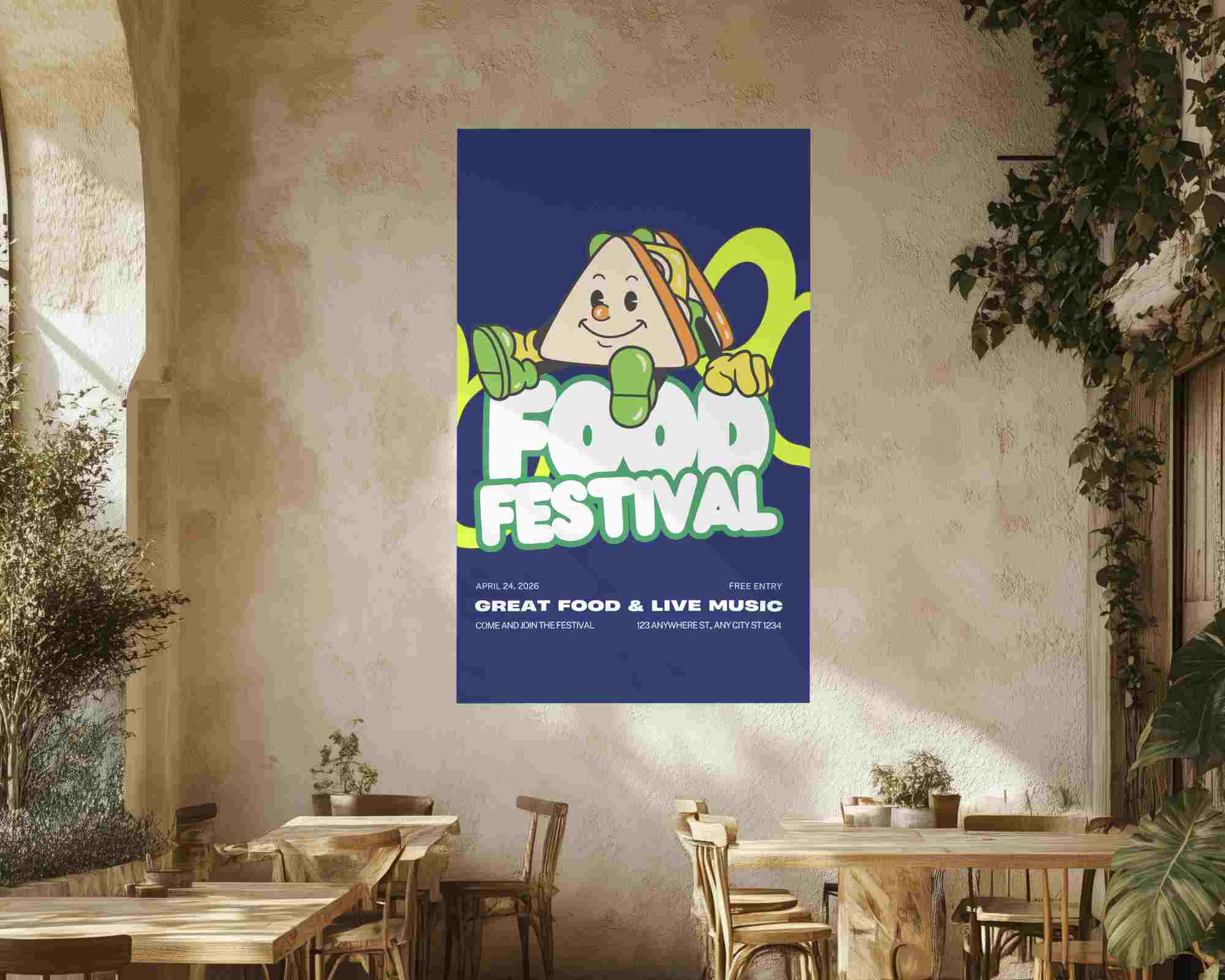 Luxury Boutique Poster Mockup On Deep Green Wall Elegant And Sophisticated Atmosphere