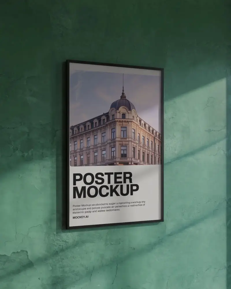 Modern Wall Poster Mockup For Art Showcase And Interior Design Presentation