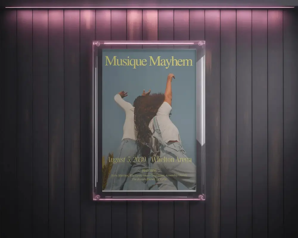 modern-neon-lit-poster-mockup-on-wood-panel-background-for-digital-display-presentation