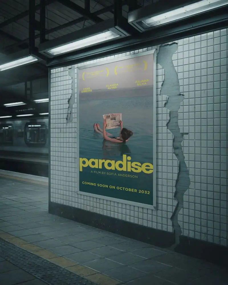 Underground Subway Poster Mockup For Advertising And Urban Marketing Campaigns