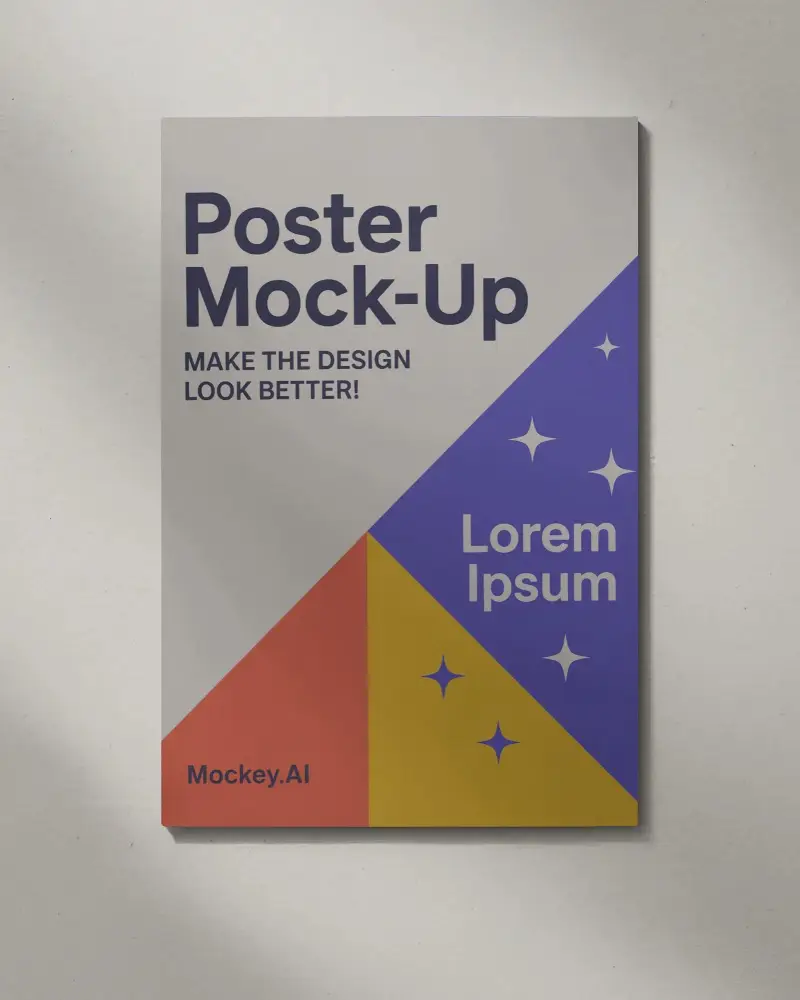 Clean Flat Poster Mockup Display For Design Presentation And Showcase Projects