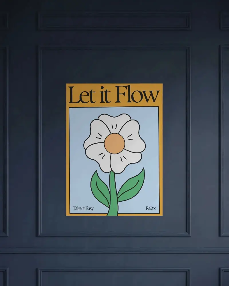 Sleek Poster Display Mockup With Simple Background And Texture For Creative Showcase