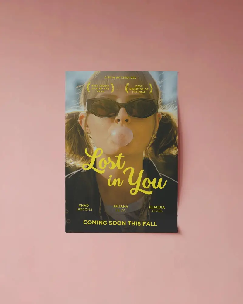 Modern Poster Mockup With Clean Background For Artwork Preview