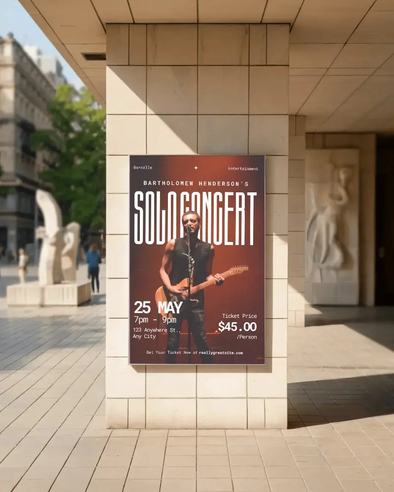 Cityside Advertisement Poster Mockup For Brand Promotion Visual