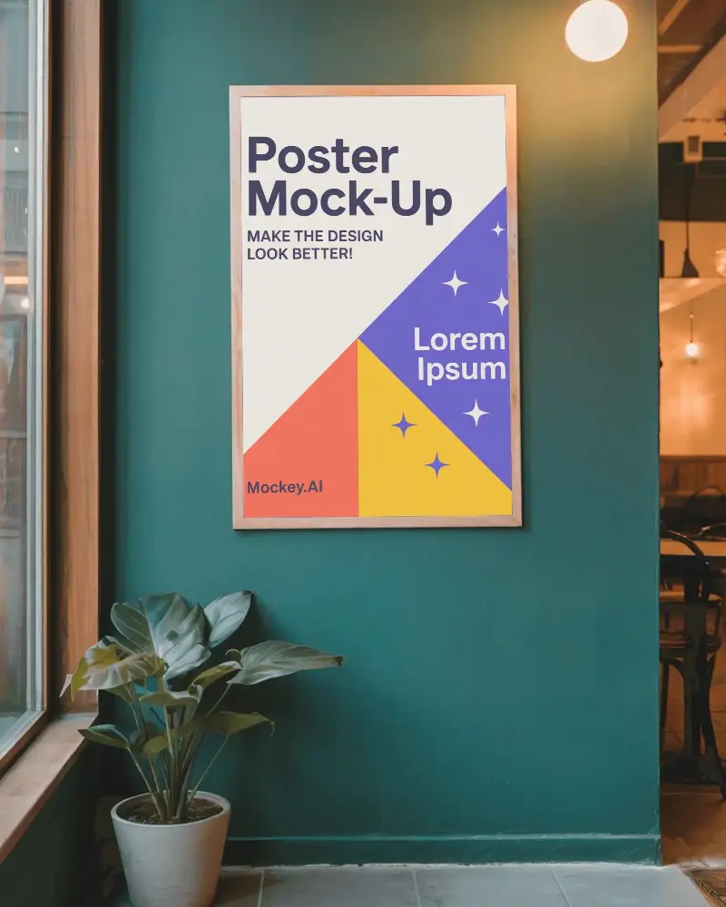 Modern Minimalist Poster Mockup For Interior Design Presentation And Art Display Ideas