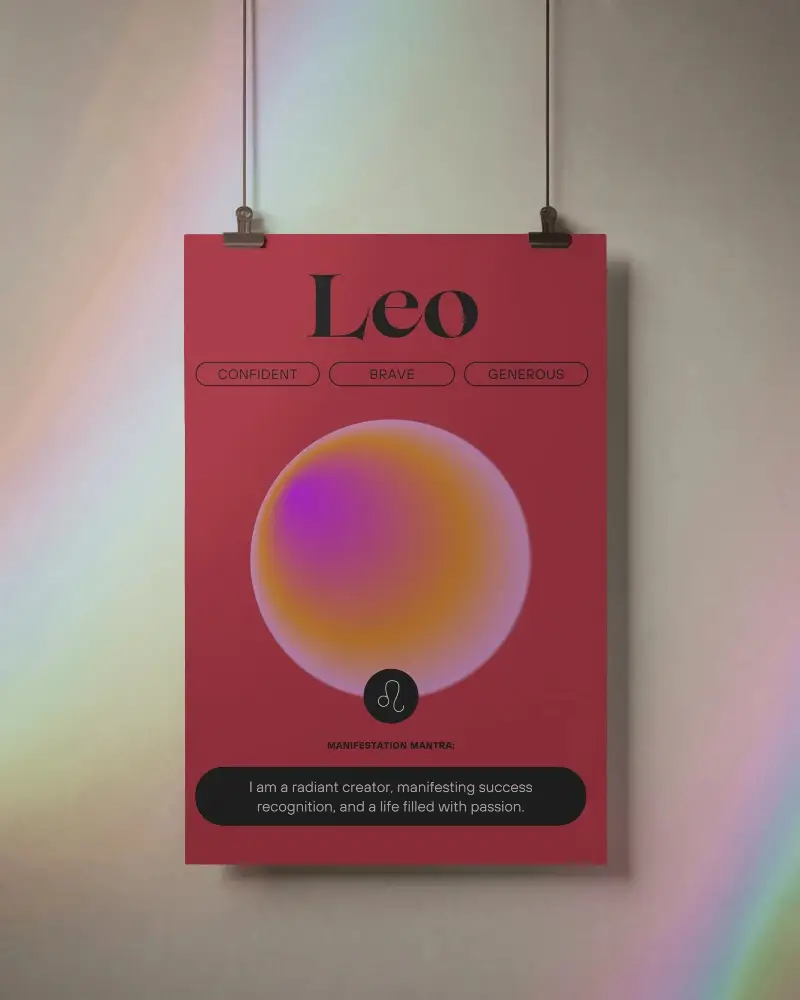 Modern Poster Mockup Hanging With Metal Clips On Neutral Background