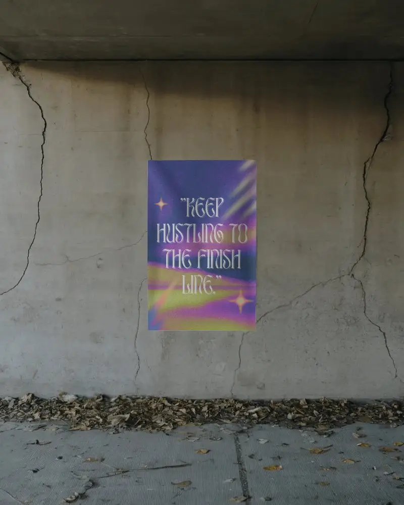 Urban Poster Mockup Showcasing Grunge Wall Background For Street Art Promotion