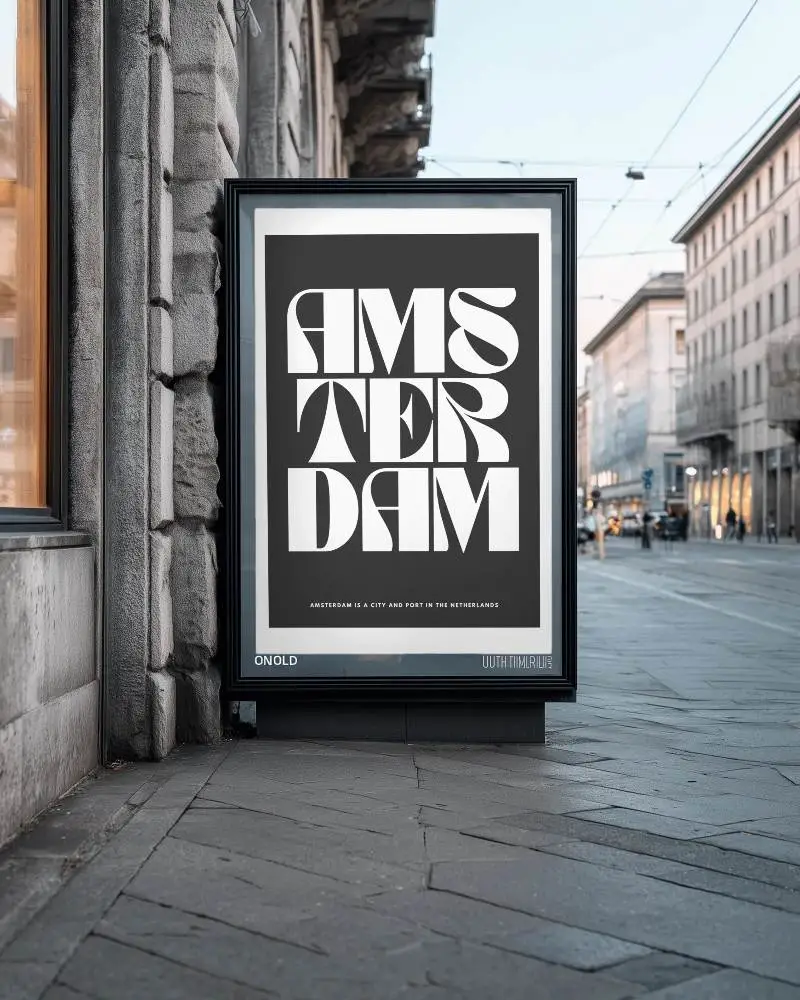 Street Side Poster Mockup For Urban Advertising Campaigns And Promotional
