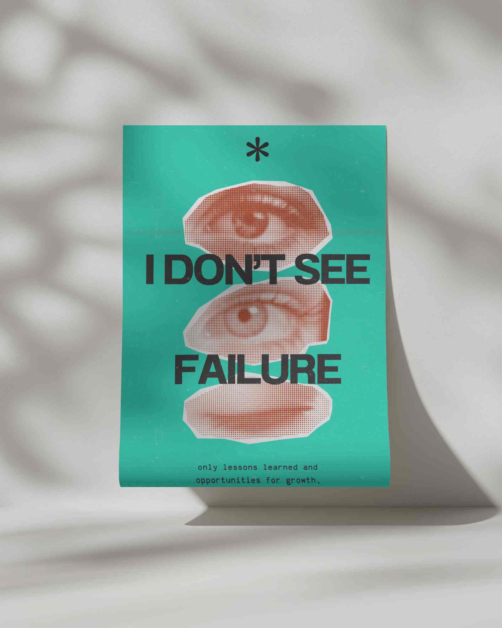 Artistic Shadow Play Poster Mockup Minimalist Design Sheet With Soft Dappled Lighting Gentle Curl At Bottom Elegant And Modern Aesthetic