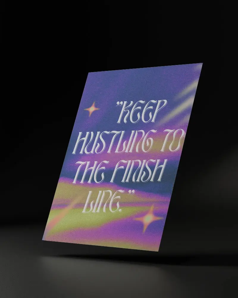 Dark Minimalist Floating Poster Mockup On Black Surface With Subtle Light 0255