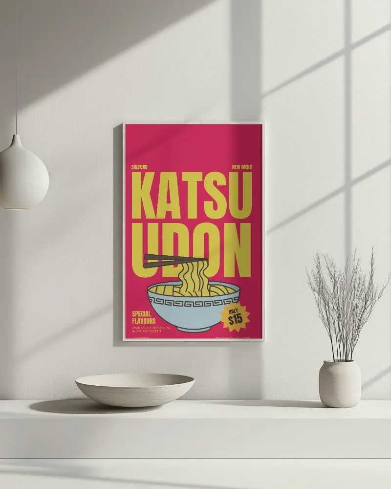 Minimalist Bedroom Poster Mockup Bright Natural Lighting And White Wall With Modern Lamp And Vase Clean And Peaceful Setting