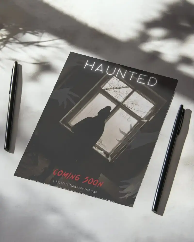 Poster Mockup Soft Lighting And Shadow With Pen Accessories Clean And Productive Setting 0351