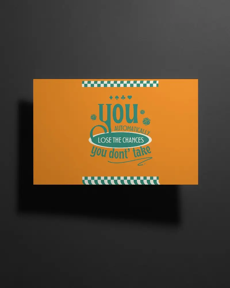 Floating Poster Mockup With Subtle Shadow Effect On Solid Dark Wall