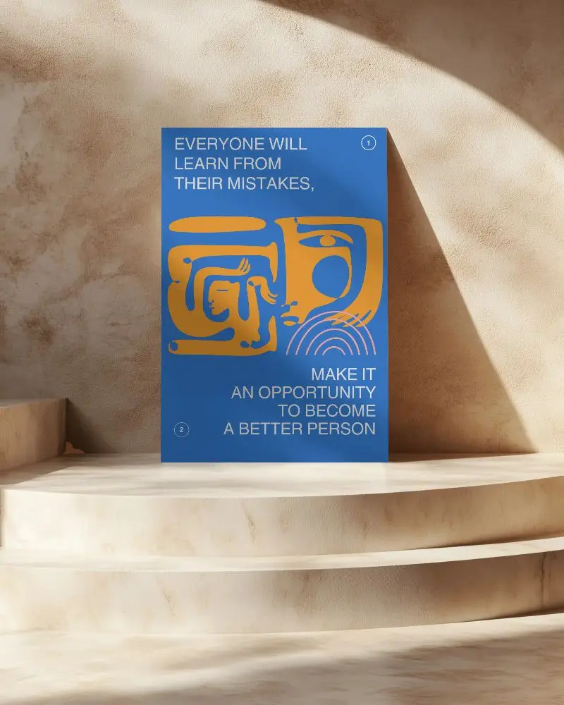 Natural Lighting Beige Wall And Marble Shelf Poster Mockup Under Sunlight With Shadows