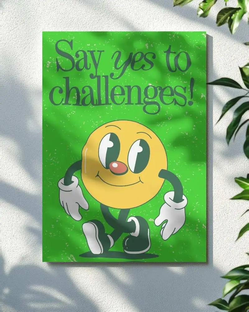 A4 Poster Mockup With Botanical Shadow Overlay