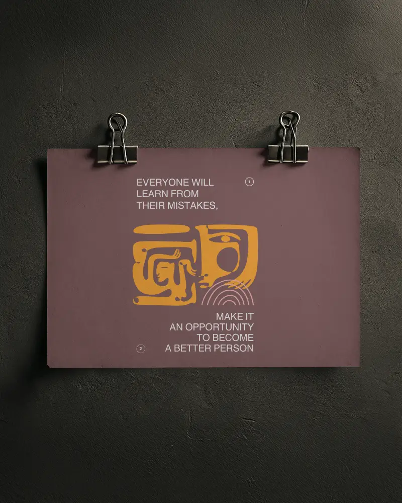 Moody Dark Wall Horizontal Poster Mockup With Metal Binder Clips Minimalist Shadow Play For Modern Authentic Presentation On Textured Background