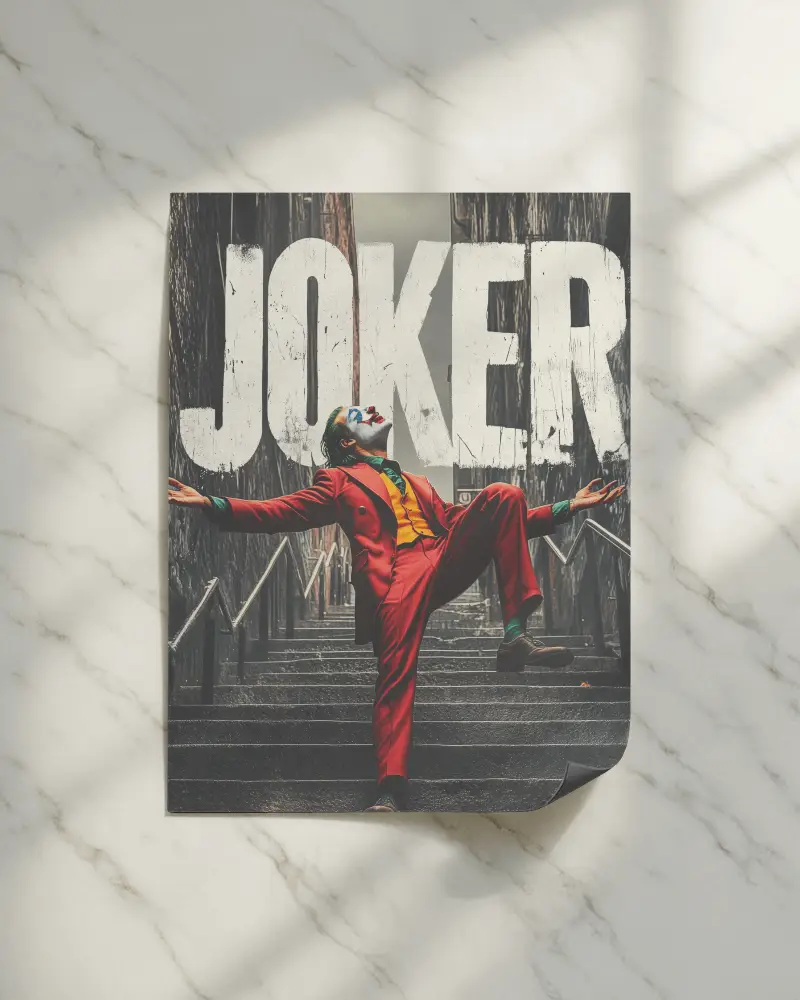 Paper Poster Mockup Curled Corner On Elegant Marble Wall With Soft Shadows Studio Lighting Effect Luxury Textured Background High Resolution Promotional Display