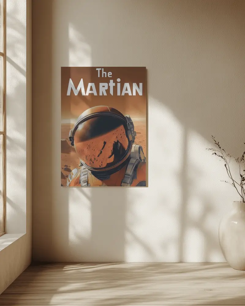 Vertical Wall Poster Mockup In Sunlit Minimal Room With Wooden Floor And Soft Shadows Clean Beige Wall Background