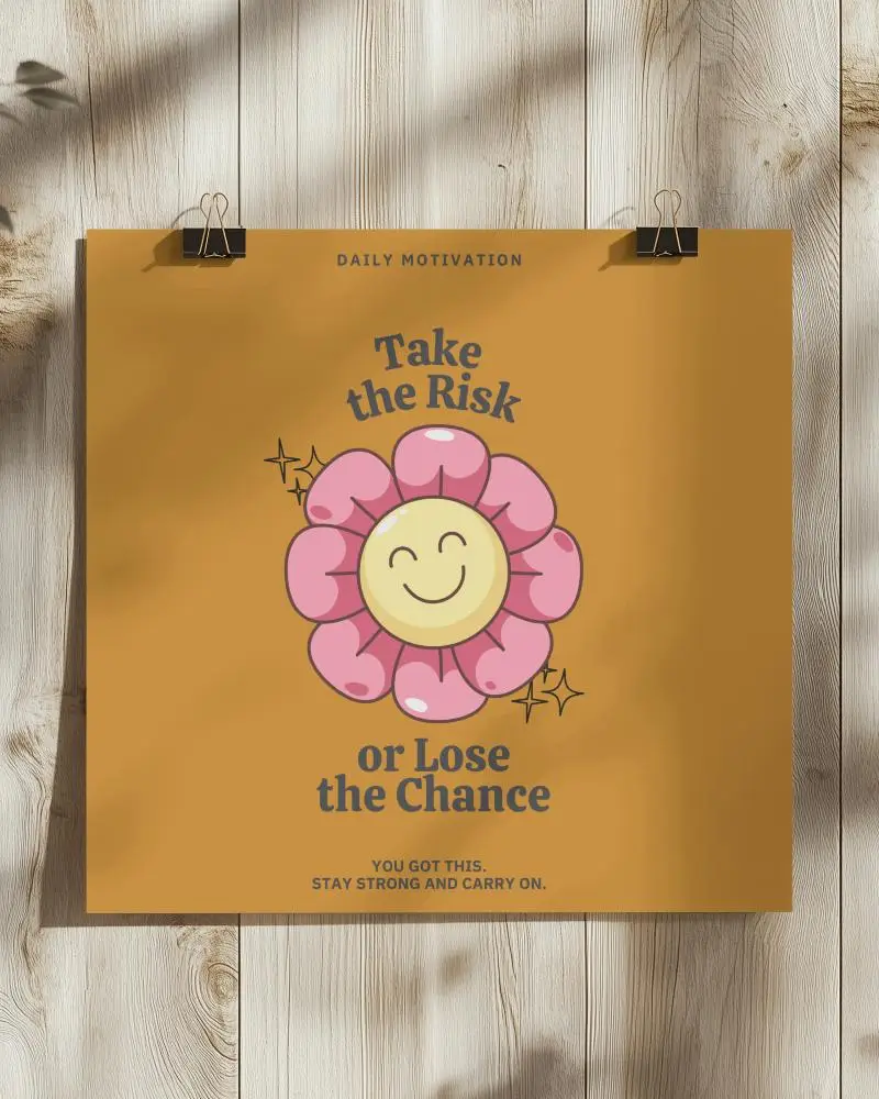 Square Poster Mockup Clipped On Light Wooden Wall With Natural Daylight And Soft Shadows Cozy Minimal Interior Aesthetic Realistic Inspirational Display Scene