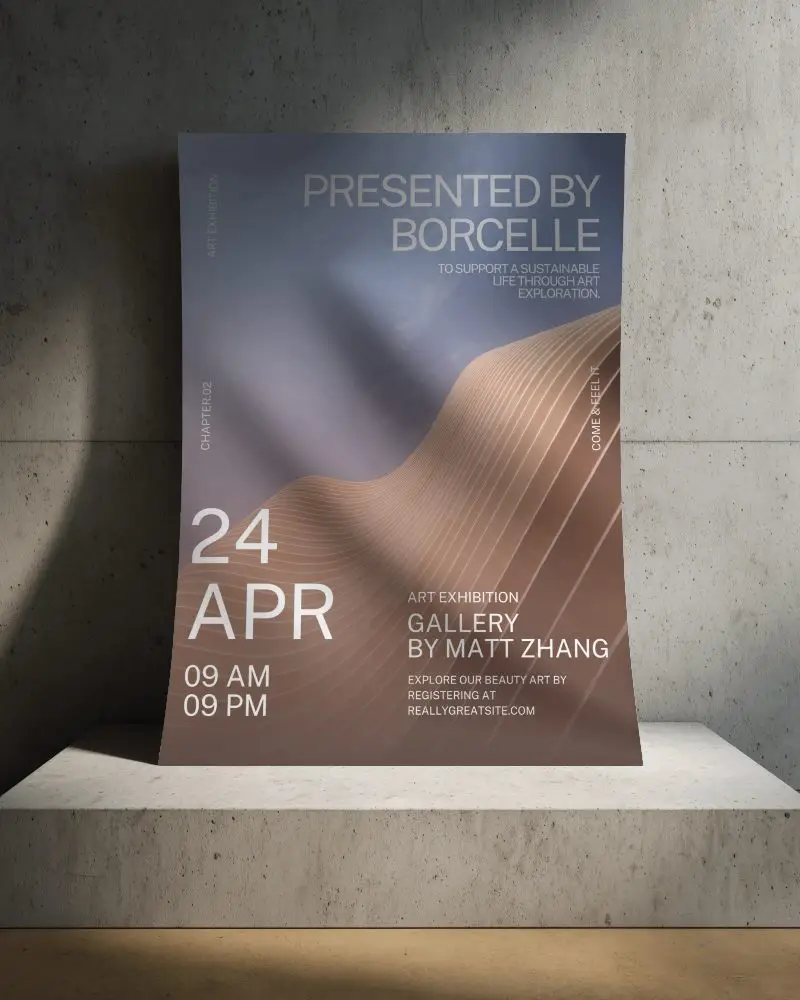 High Quality Poster Mockup For Graphic Design Presentation Background