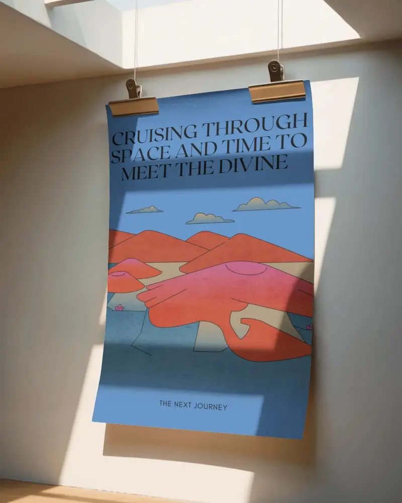 Creative Poster Mockup On Wall With Subtle Light Shadow For Art Presentation