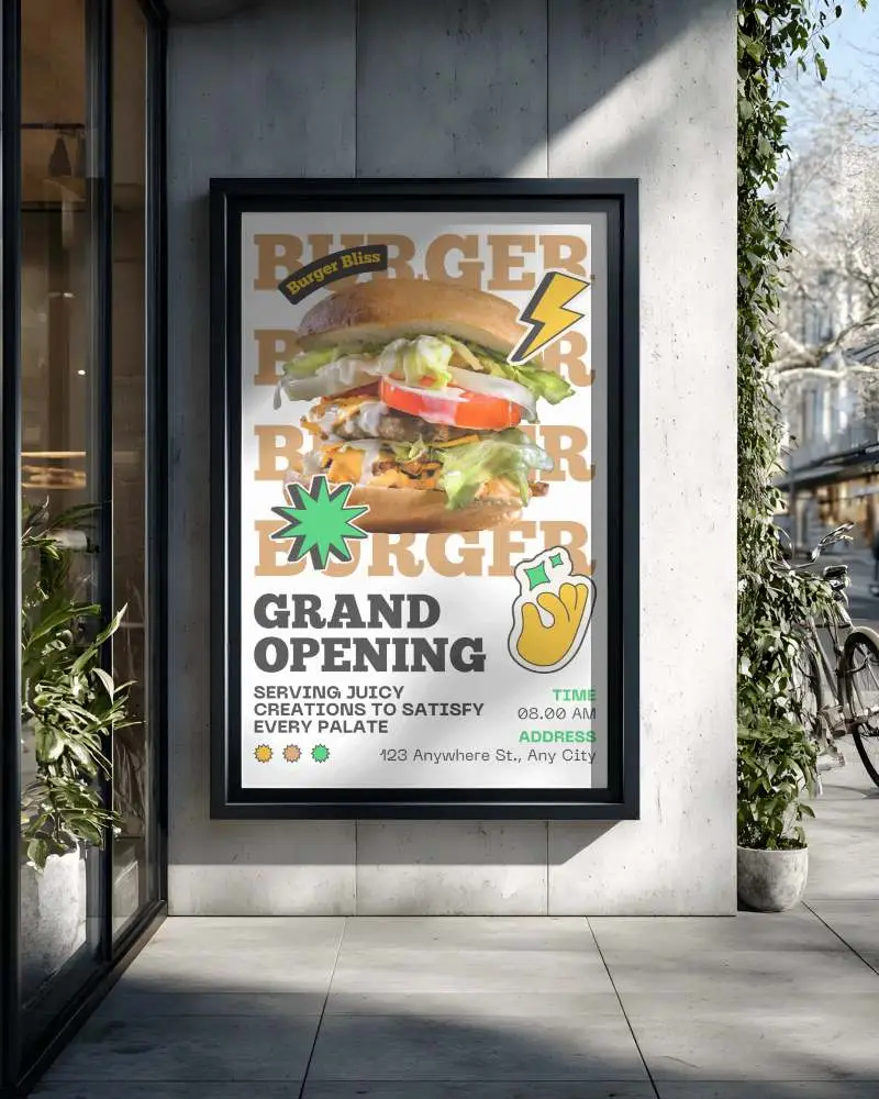 Modern Street Poster Mockup For Creative Urban Advertising Display Design Showcase