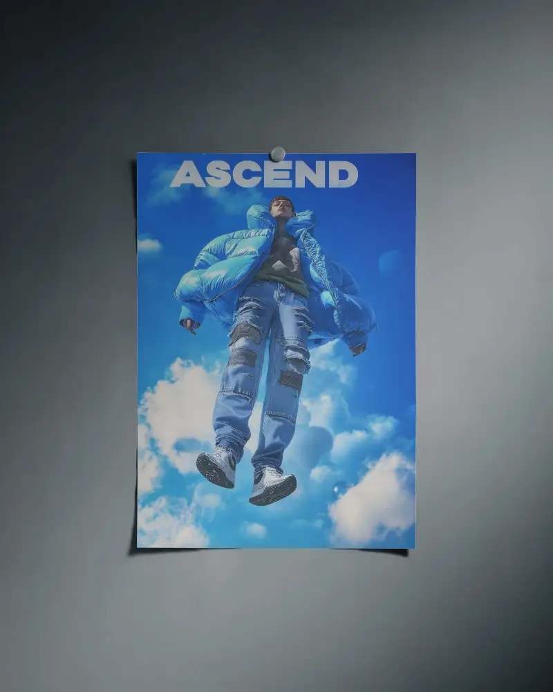 Minimalistic Blank Poster Mockup For Modern Art Presentation And Advertisement Showcase