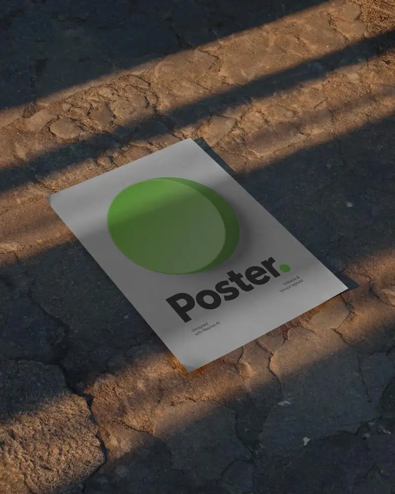 realistic-floor-poster-mockup-with-sunlight-shadows-casting-on-rough-road-surface