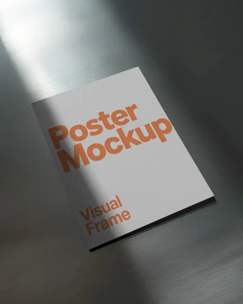 sleek-minimalist-poster-mockup-on-metal-surface-with-soft-shadow-and-light-fall