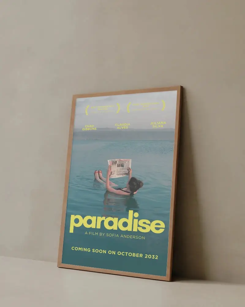 minimalist-blank-poster-mockup-with-wooden-frame-leaning-on-textured-wall-surface