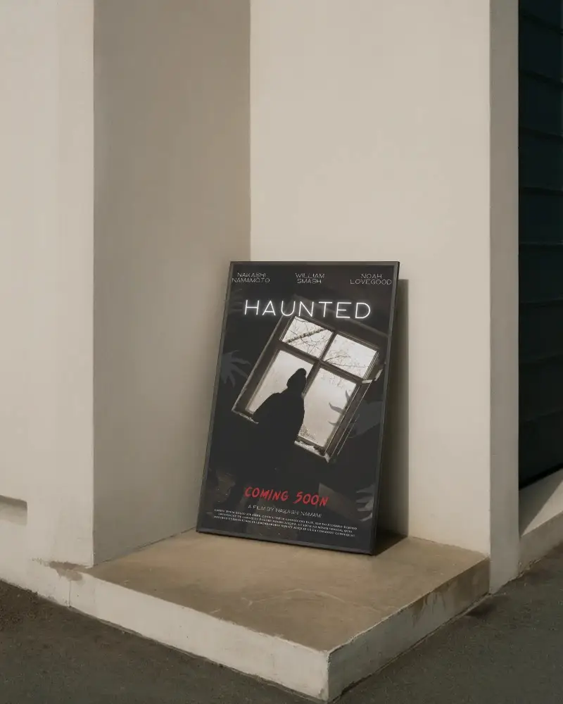 Sleek Blank Poster Mockup Architectural Corner For Advertising And Marketing Use