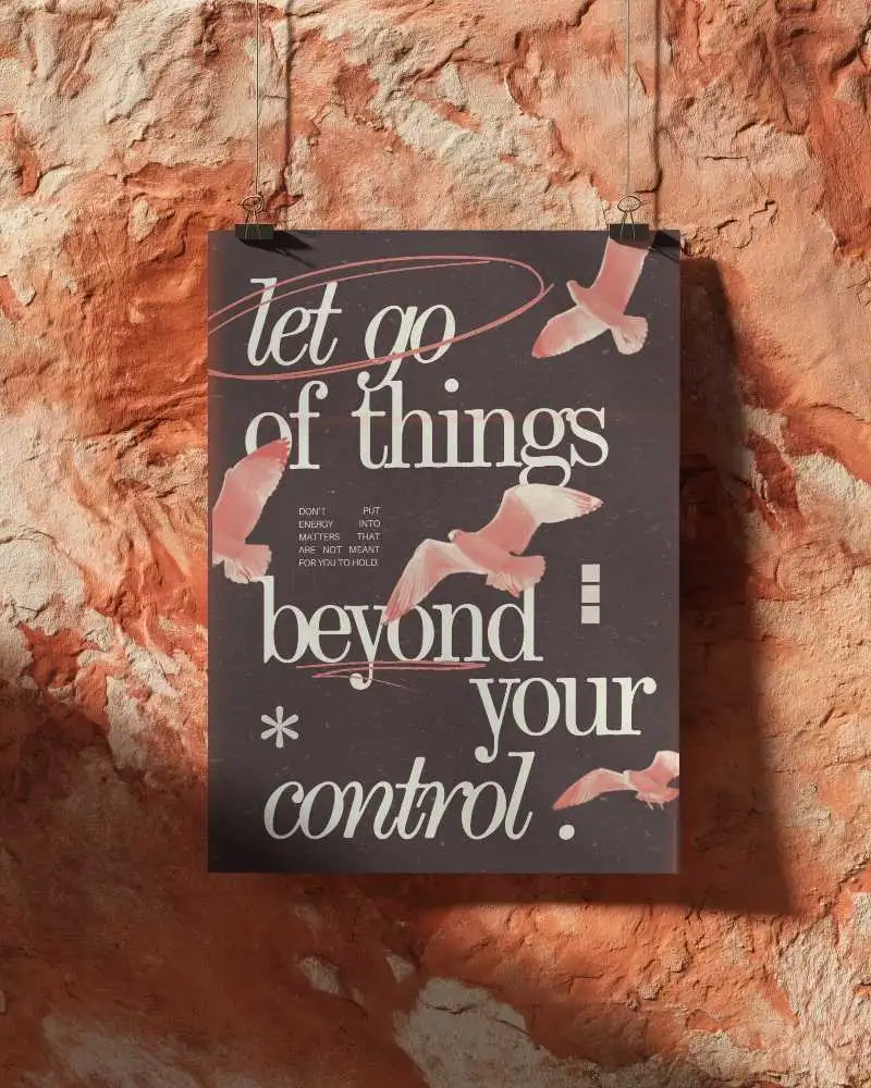 Premium Poster Mockup Hanging On Textured Wall With Realistic Shadows And Light Effects