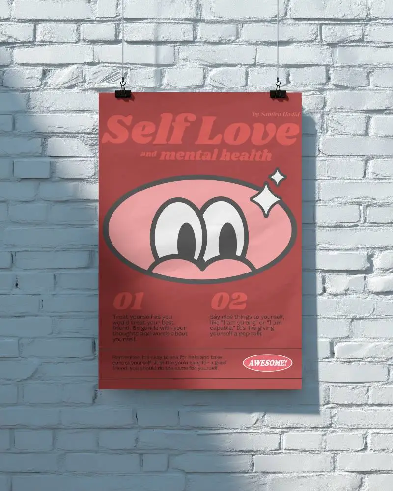 Blank Crumpled Paper Poster Mockup Hanging On Brick Wall Ideal For Design Showcase