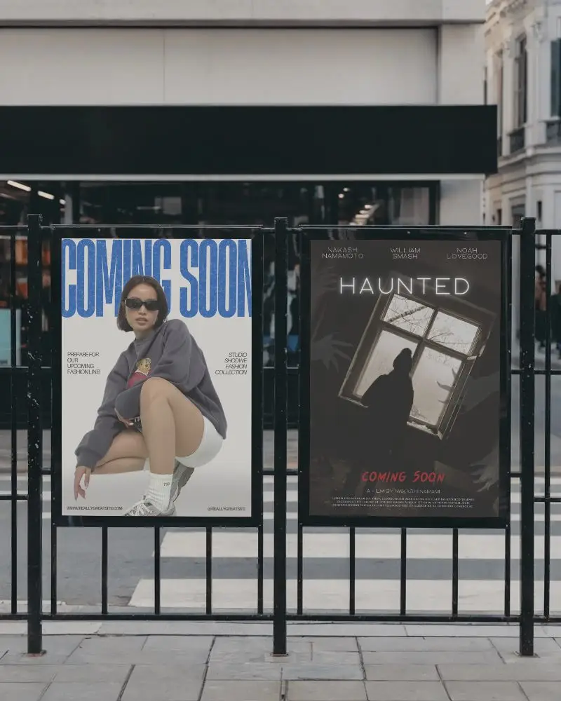 Street Fence Advertising Poster Mockup For Urban Promotional Campaigns And Marketing Content