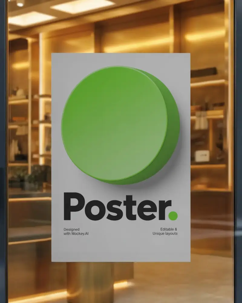 Luxury Retail Storefront Poster Mockup For Brand Promotion And Advertising