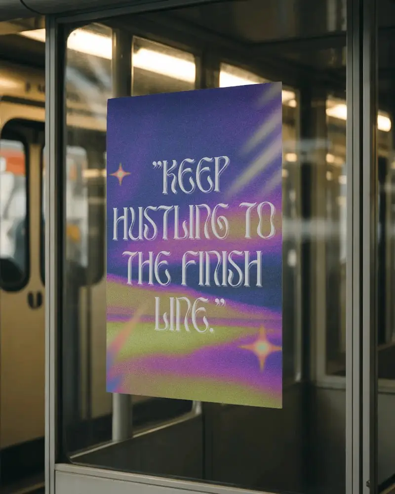 Vertical Poster Mockup In Public Transport Enclosed Glass Display Modern Advertisement