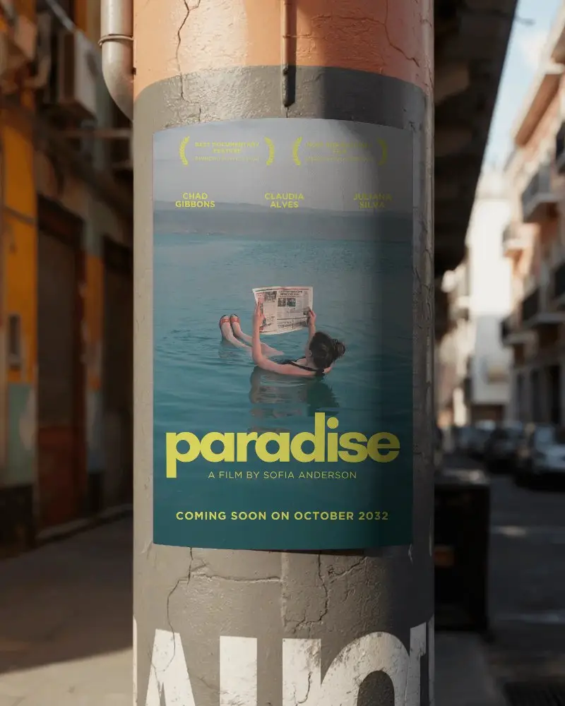 Street Poster Mockup On Urban Pillar For Advertising Promotion Design Display