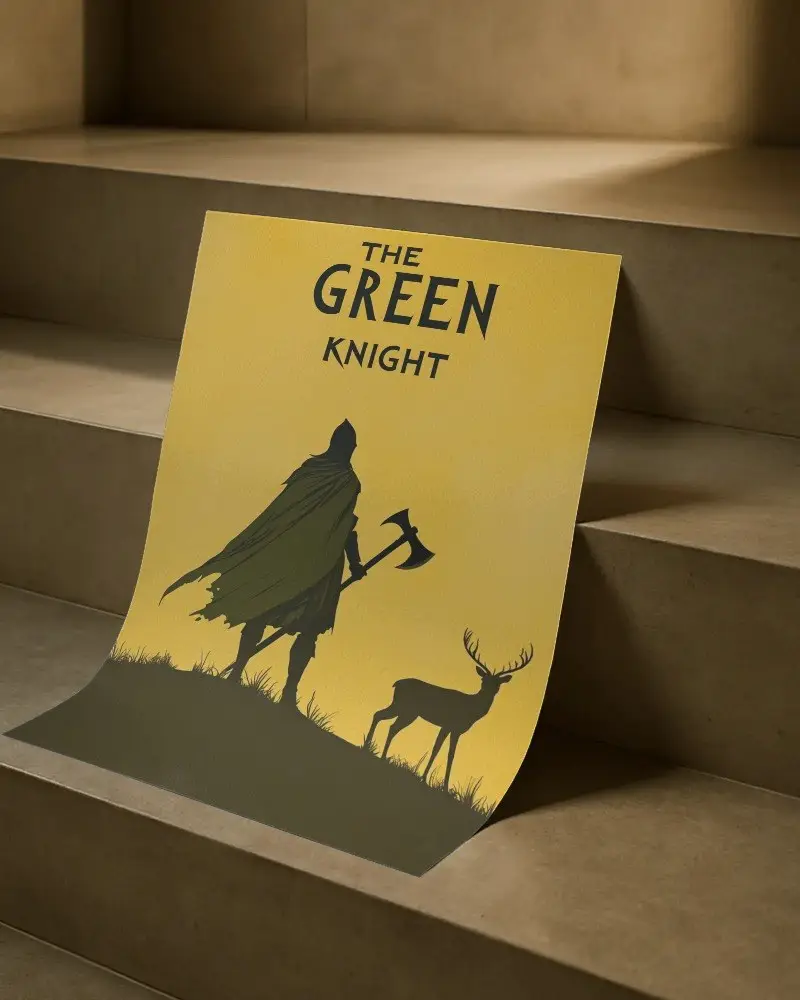 Artistic Poster Placement On Concrete Stairs For Design