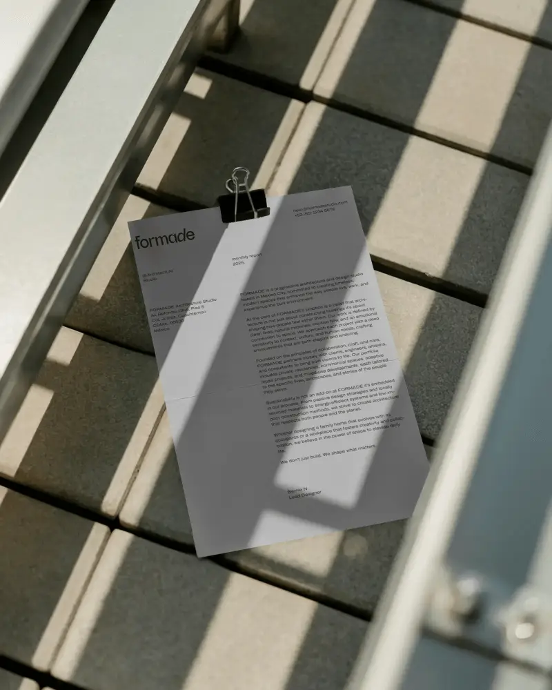 Realistic Poster Mockup With Metal Clip On Tiled Surface Showcasing Shadow Play Effects