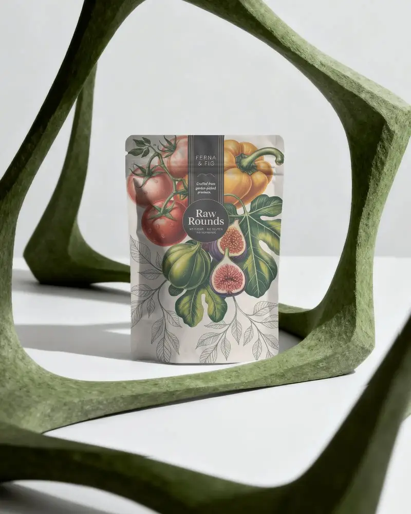 Eco Friendly Pouch Mockup With Zipper Lock For Organic And Nature Inspired Branding