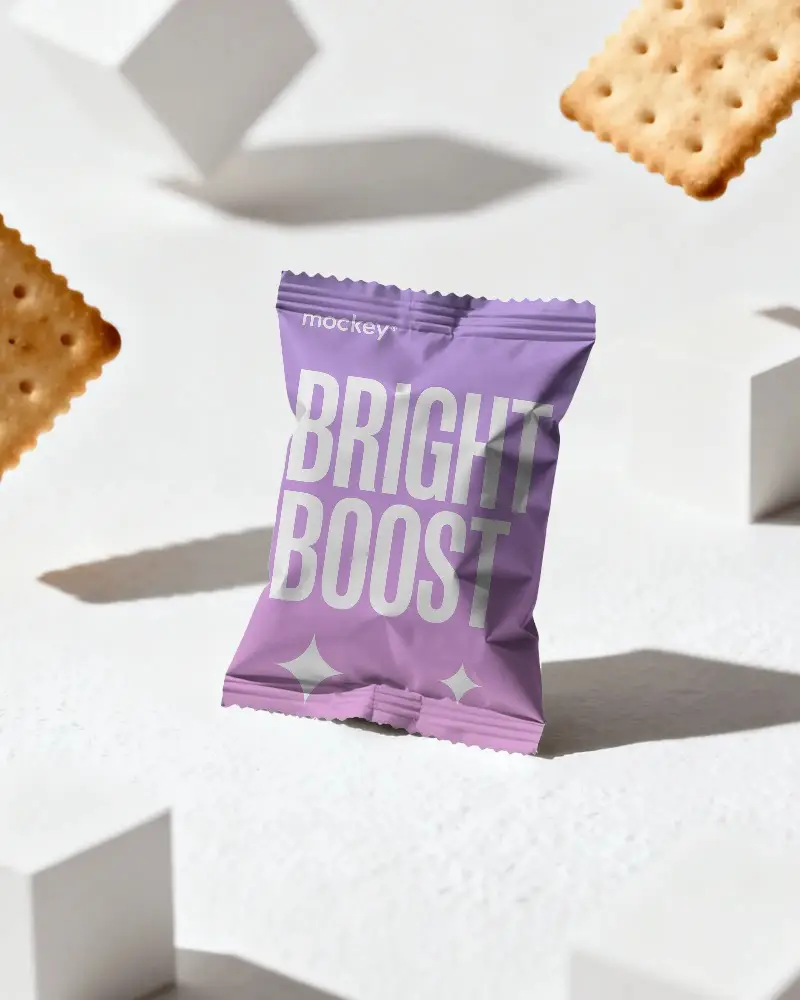High Quality Food Pouch Mockup For Snack Packaging And Branded Product Display