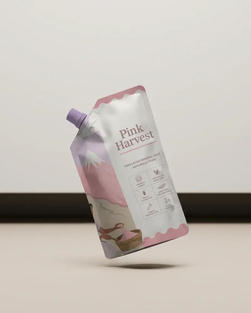 Flexible Spout Pouch Mockup For Packaging Designs And Product Presentation