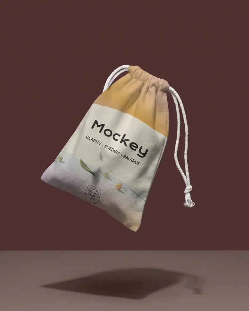 Reusable Cotton Drawstring Pouch Mockup Gift Packaging And Organizing Small Items Effectively