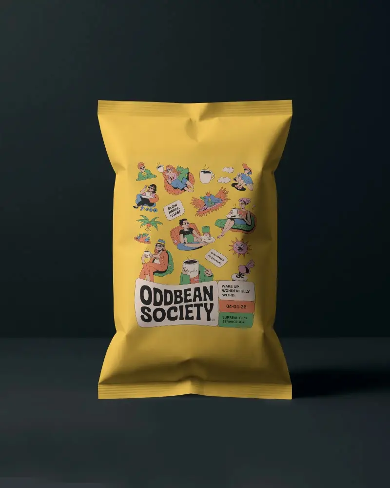 Matte Finish Flexible Pouch Packaging Mockup For Food Snacks Or Product Branding And Marketing