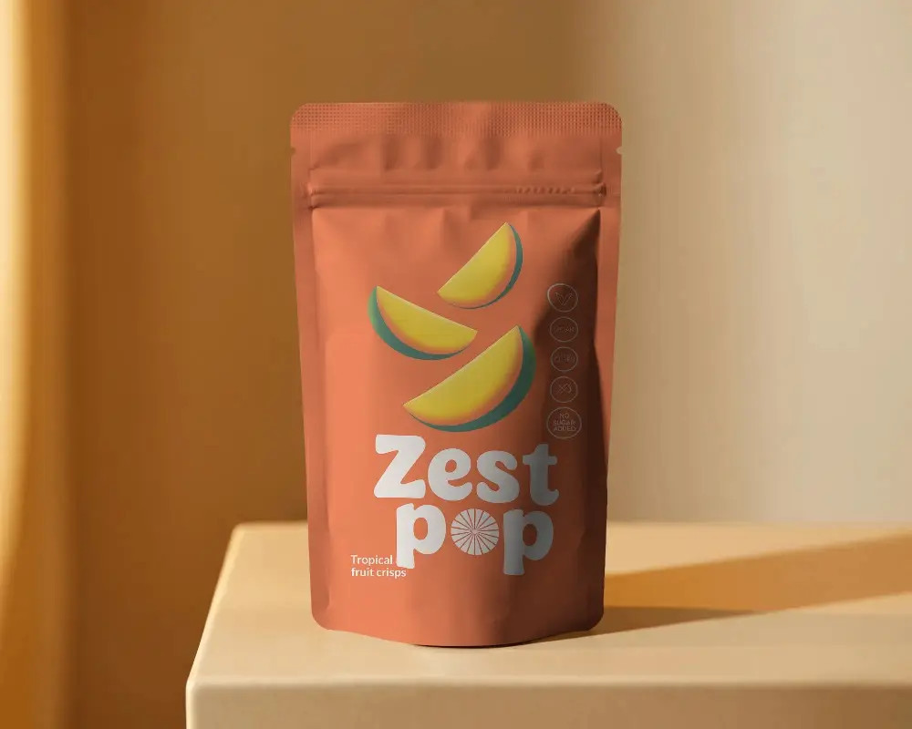 Flexible Zip Lock Pouch Packaging Mockup For Retail And Food Industry Use