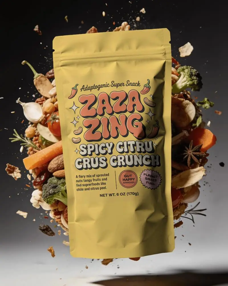 Resealable Stand Up Pouch Mockup For Food Packaging Durable Flexible Protective Material