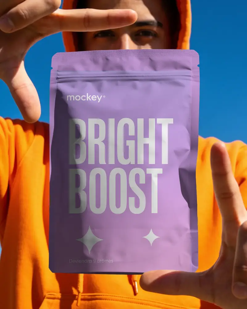 Flexible Packaging Pouch Mockup With Zipper Closure For Retail Product Presentation