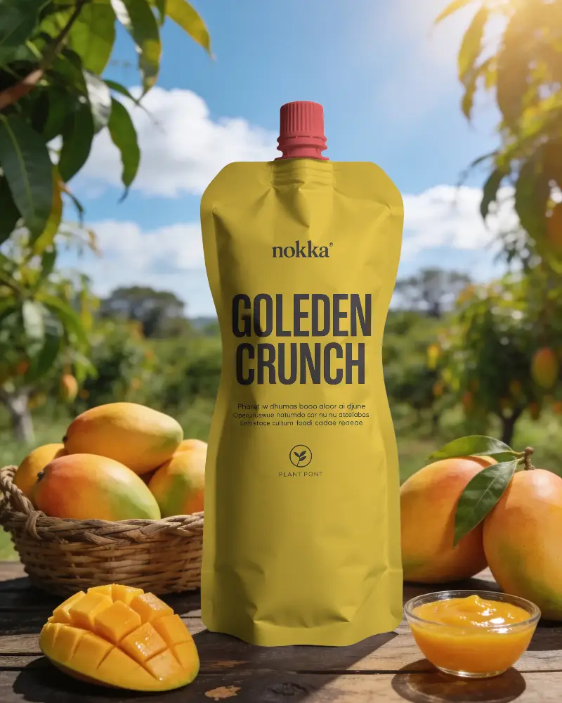 Eco Friendly Flexible Pouch Mockup For Natural Foods Juice And Smoothie Packaging